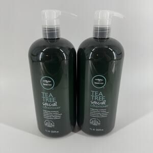Paul Mitchell Tea Tree Special Conditioner Set Of 2 W/ Pump 33.8oz New!
